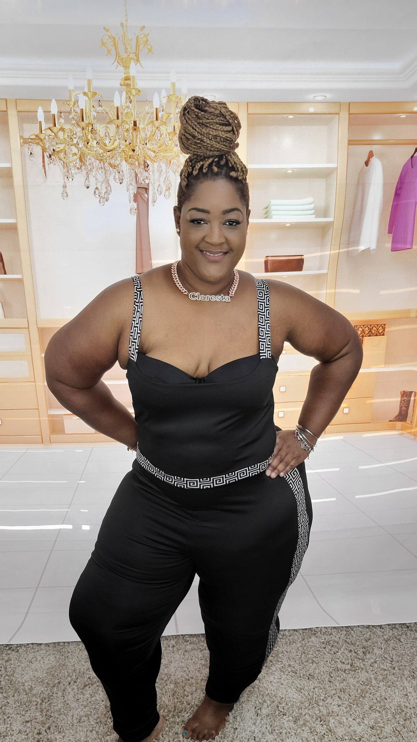 Classic Black Fendi Inspired Jumpsuit