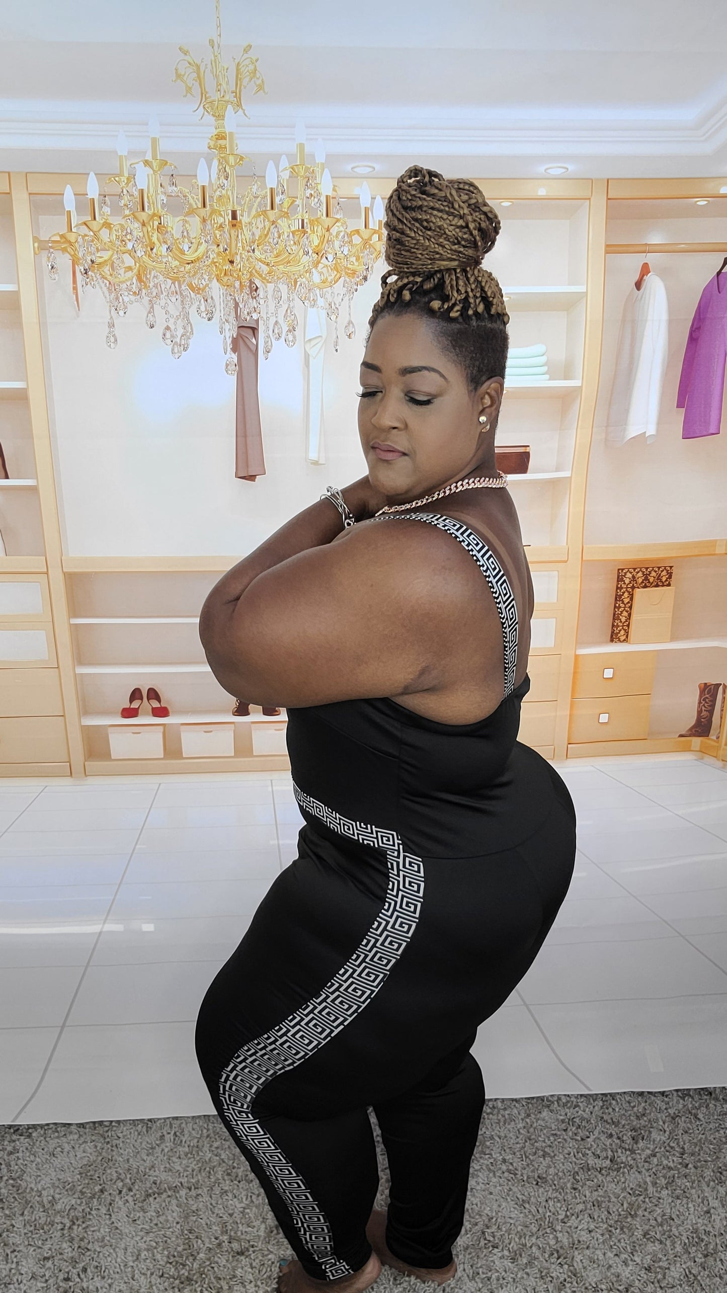 Classic Black Fendi Inspired Jumpsuit