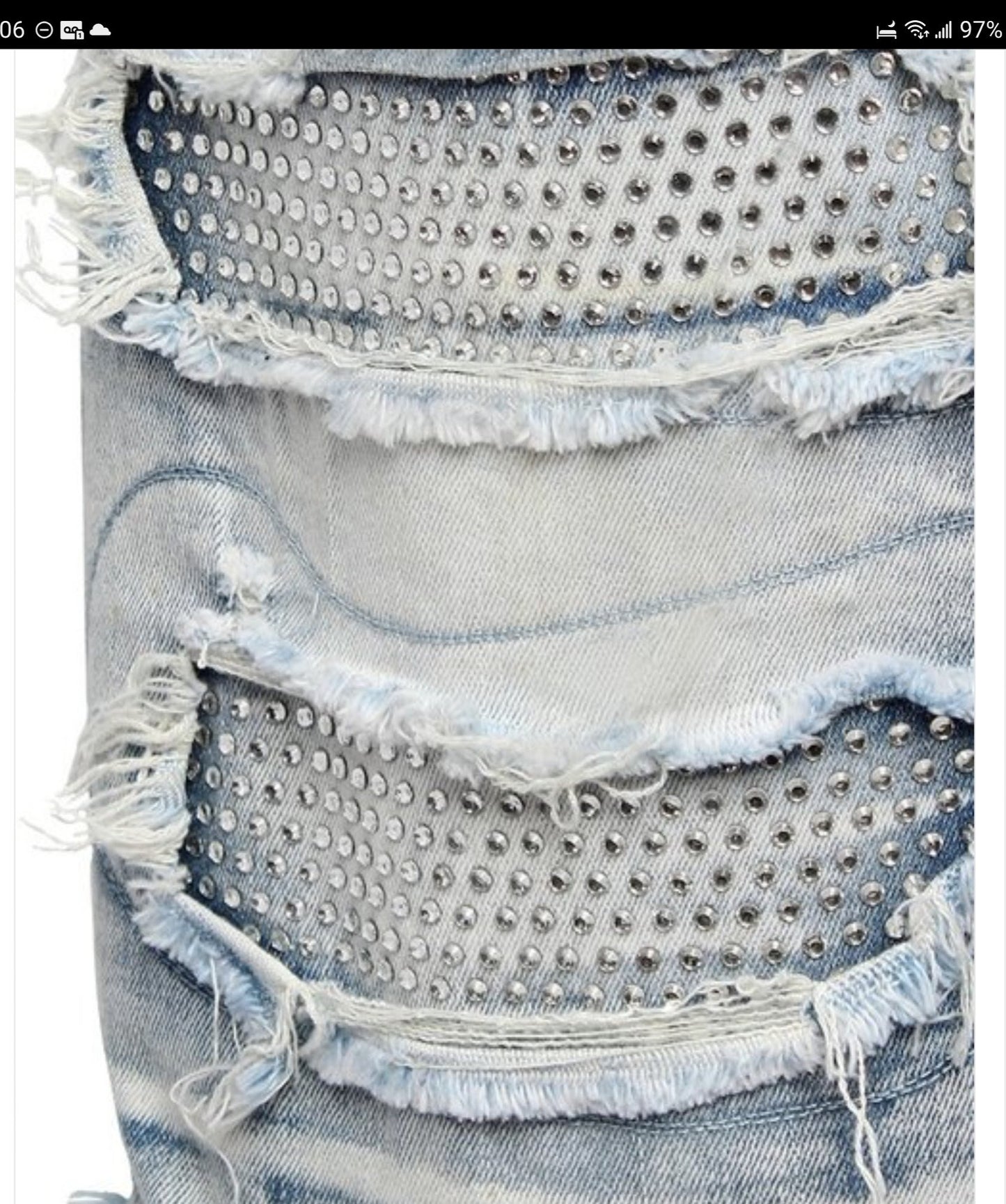 Diamond Denim Shorts