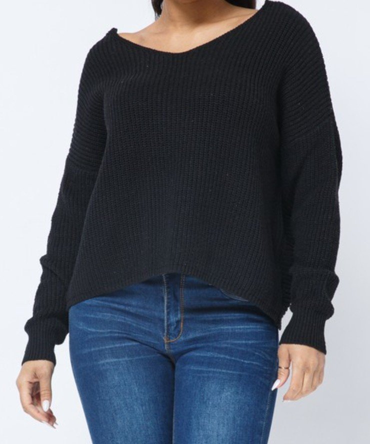 Twisted Black Sweater