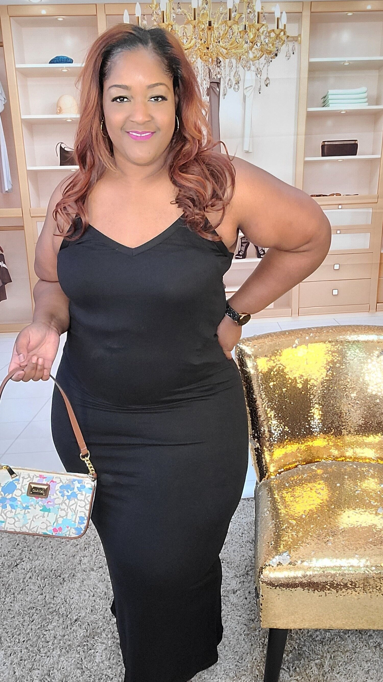 racer back maxi dress Black – Overstuffed Closet Boutique Simple and sexy Size:OSFM (12-16) stretchy sequin dress A-Line Dress - Dresses