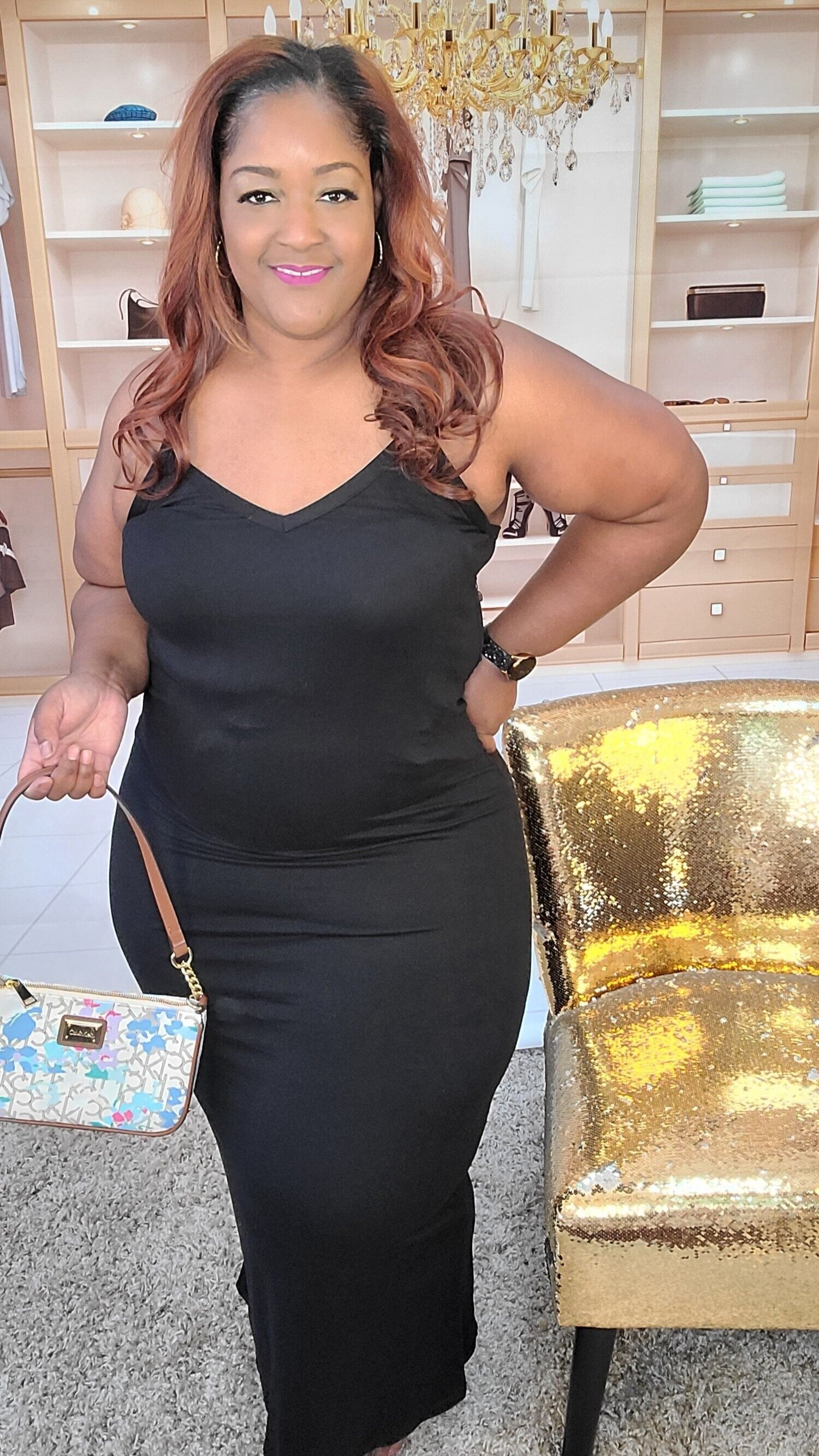 Black Racer Back Maxi Dress